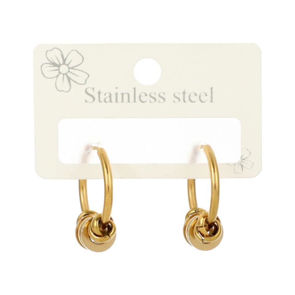 SALLANTILI HALKA ÇELİK KÜPE