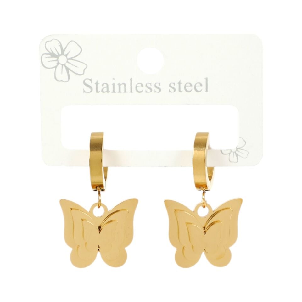 KELEBEK MODEL ÇELİK KÜPE