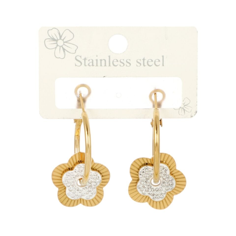 TAŞLI YONCA MODEL ÇELİK KÜPE