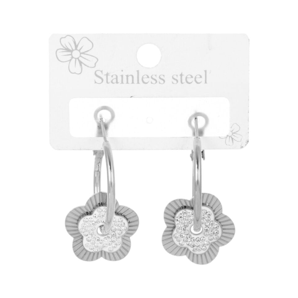 TAŞLI YONCA MODEL ÇELİK KÜPE