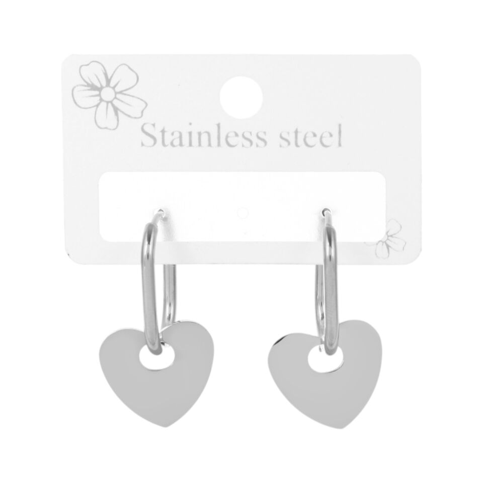 SALLANTILI KALP MODEL ÇELİK KÜPE