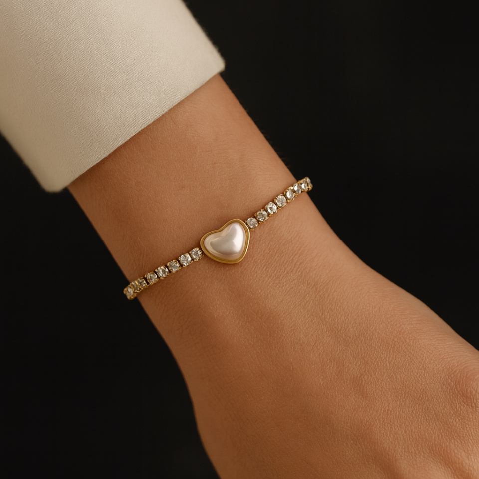 ÇELİK TAŞLI KALP BİLEKLİK