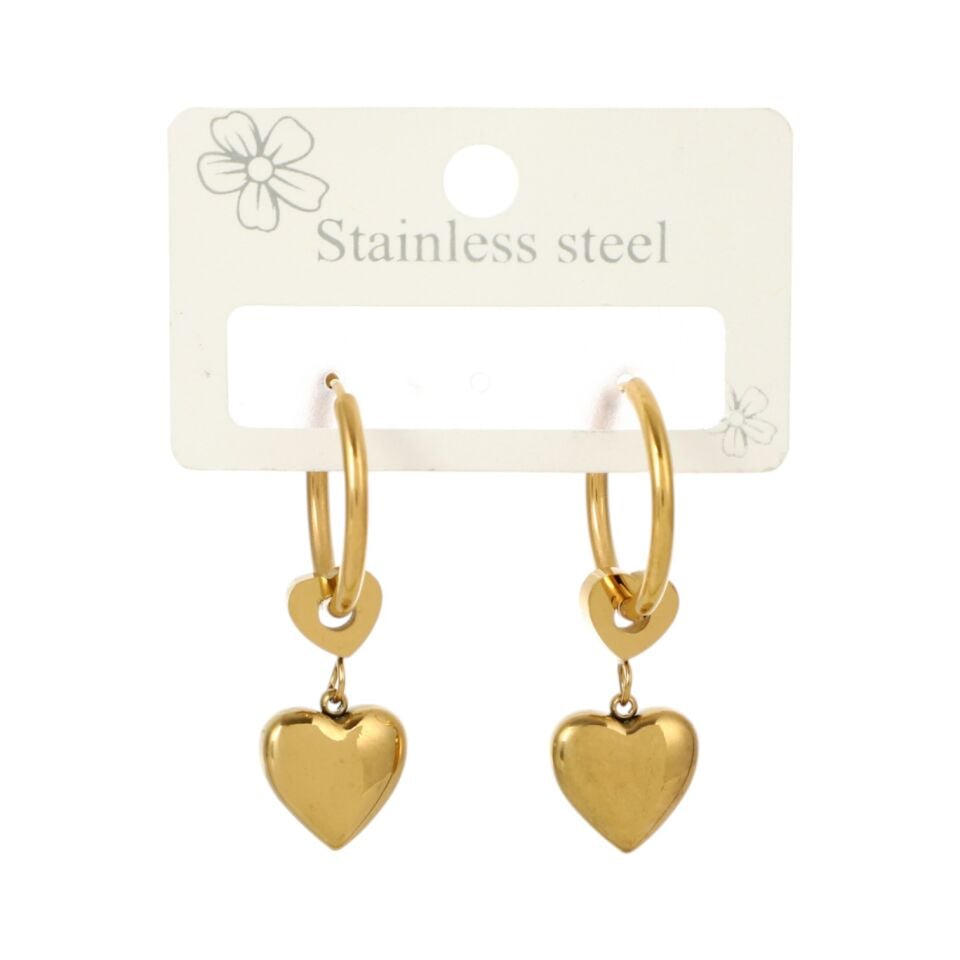 SALLANTILI KALP MODEL ÇELİK KÜPE