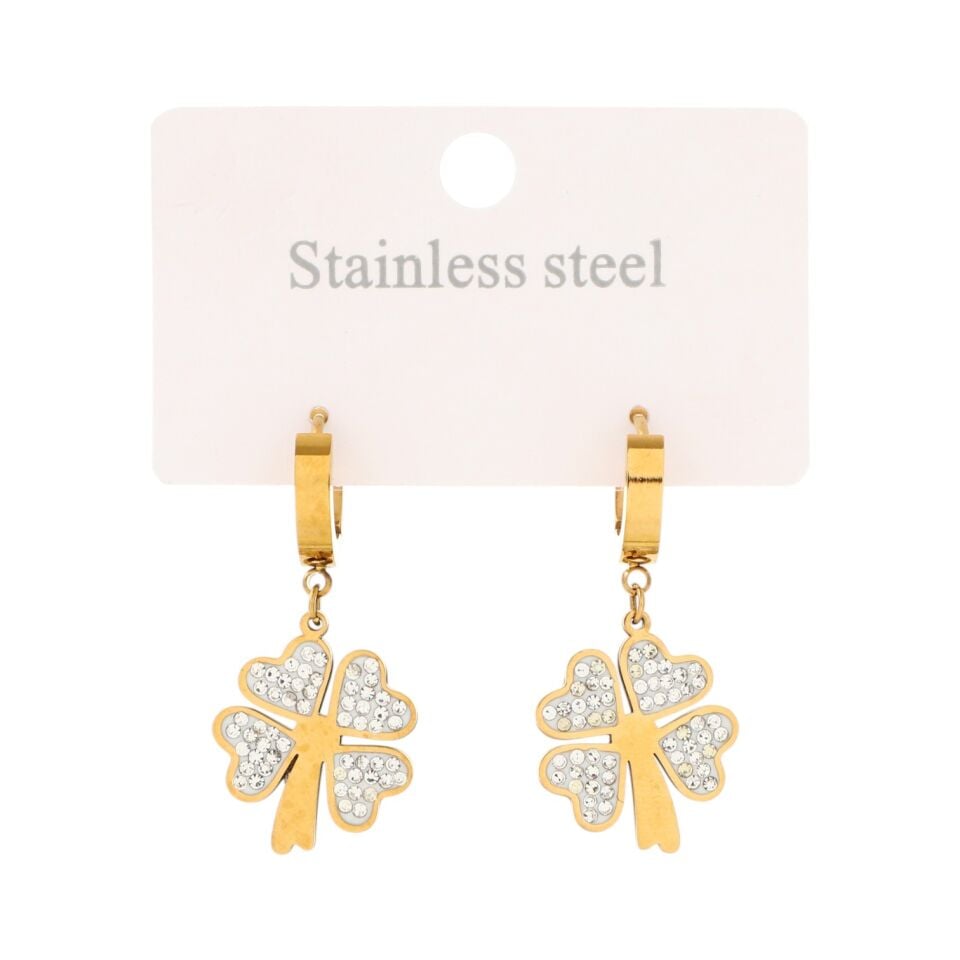 TAŞLI YONCA MODEL ÇELİK KÜPE