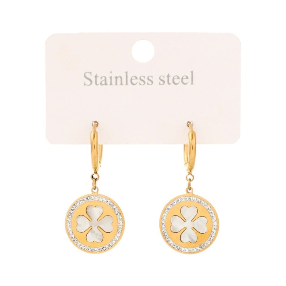 TAŞLI YONCA MODEL ÇELİK KÜPE