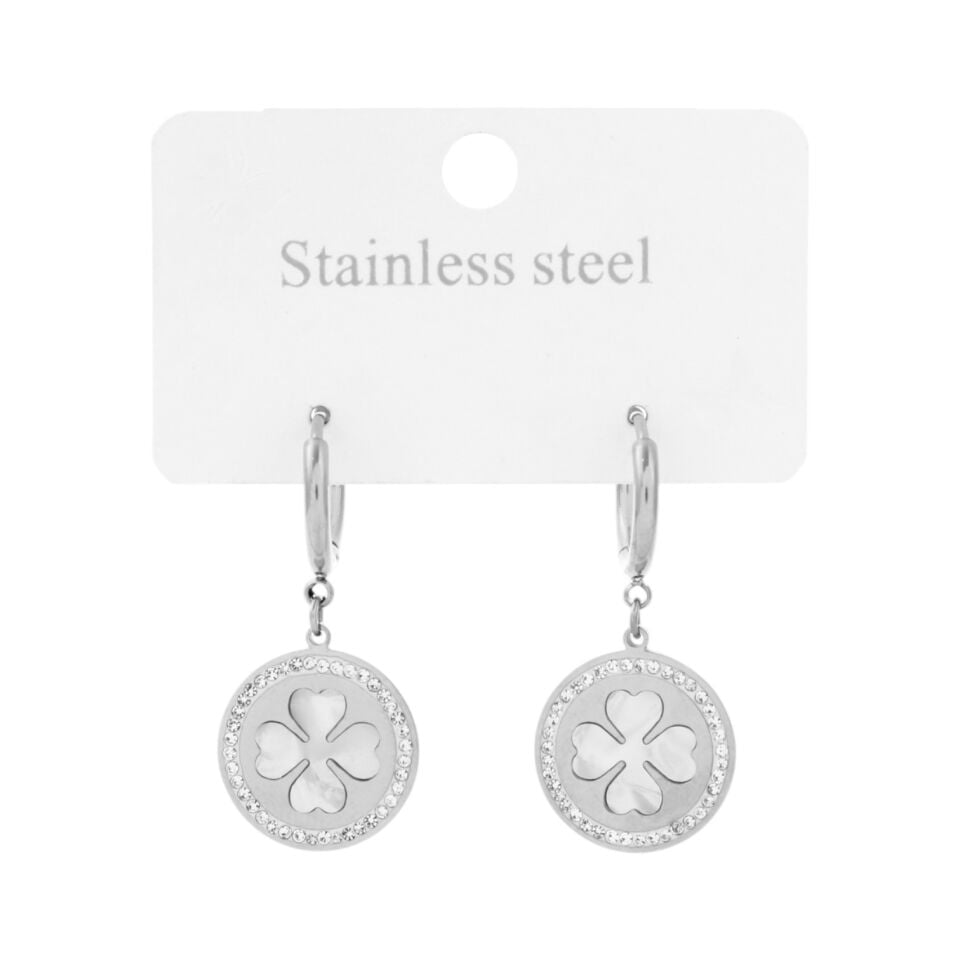 TAŞLI YONCA MODEL ÇELİK KÜPE