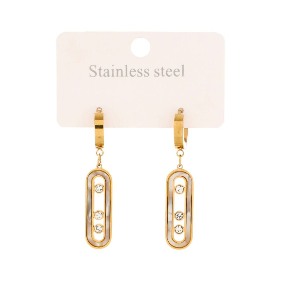 SEDEF TAŞLI ÇELİK KÜPE