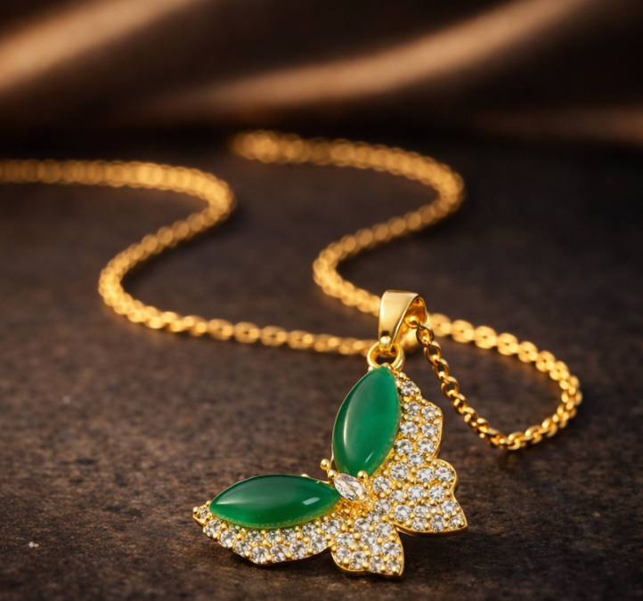 ÇELİK KELEBEKLİ KOLYE