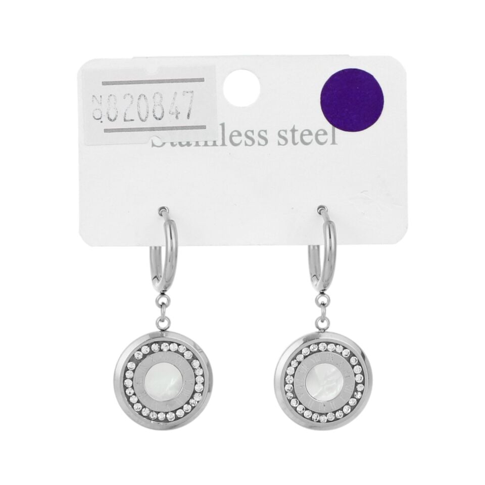 SEDEF TAŞLI SALLANTILI ÇELİK KÜPE