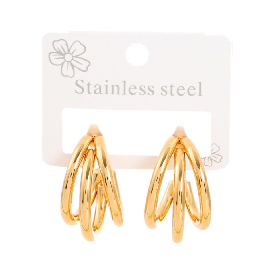 ÜÇ HALKA MODEL ÇELİK KÜPE