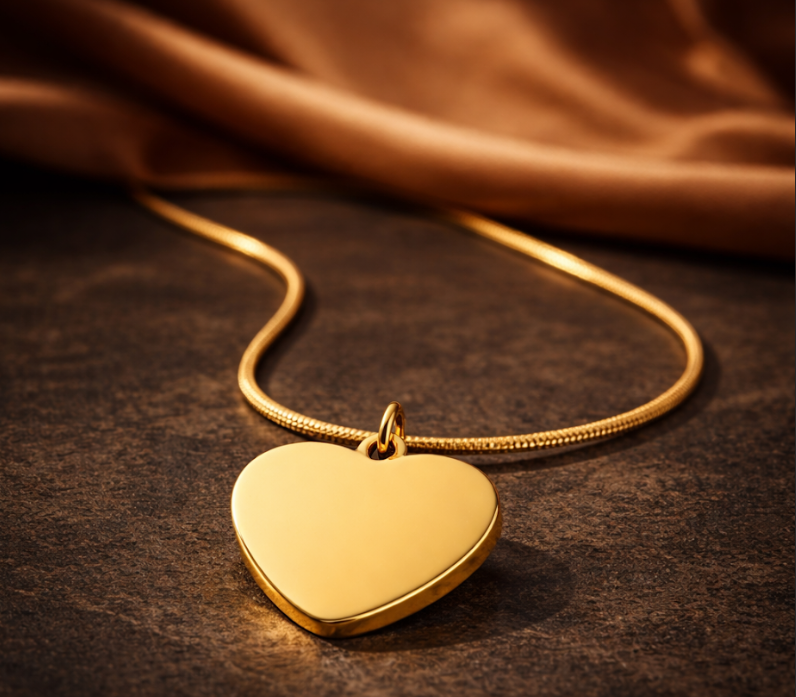 ÇELİK KALPLİ KOLYE