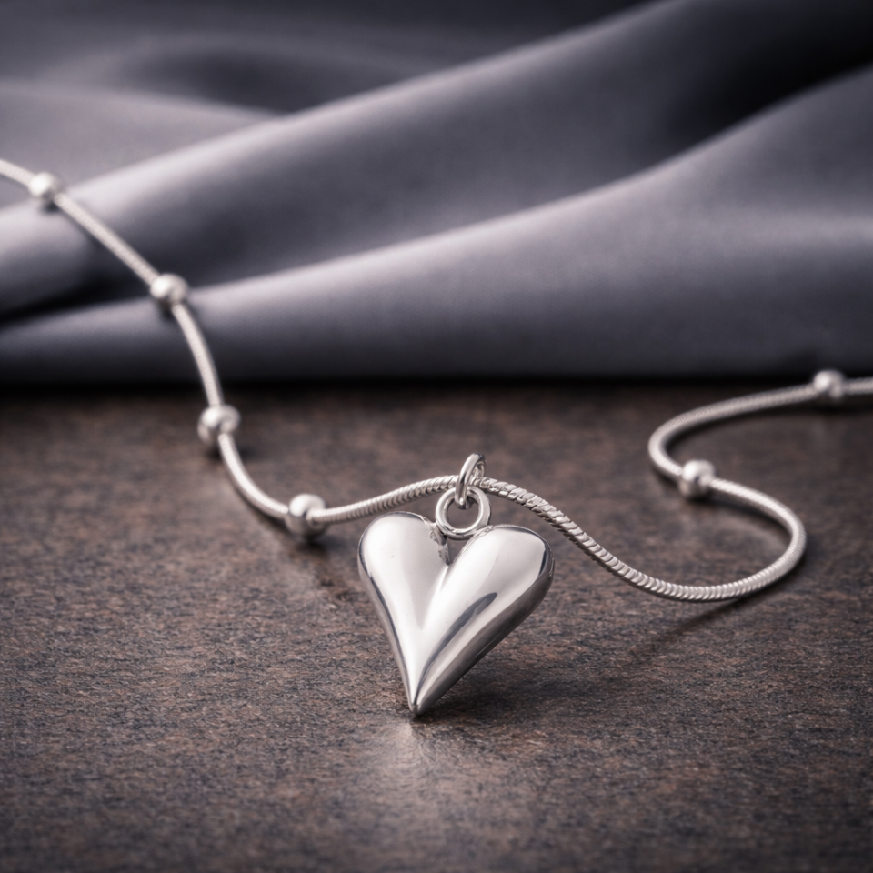 ÇELİK KALPLİ KOLYE