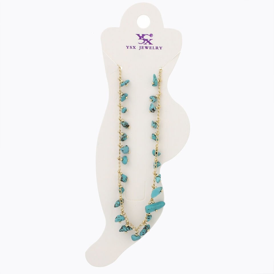 MAVİ DOĞAL TAŞ DETAYLI HALHAL