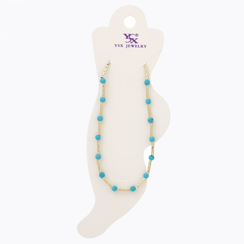 MAVİ BONCUK DETAYLI HALHAL