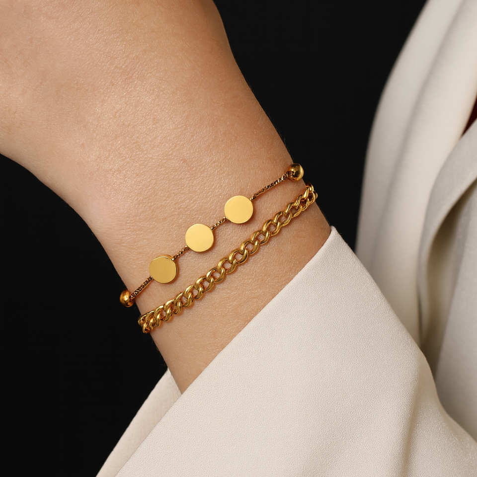 ÇELİK ÇİFT ZİNCİRLİ BİLEKLİK