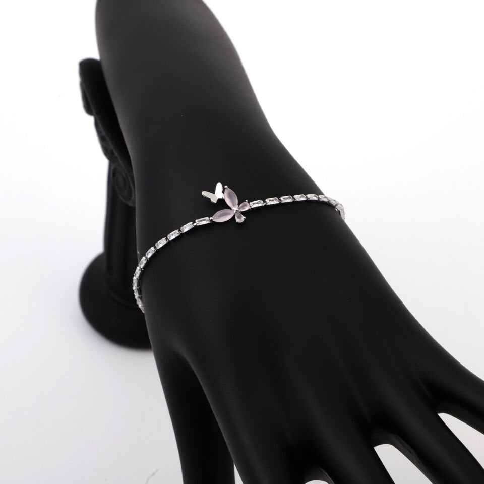 ZİRKON KELEBEK DETAYLI BİLEKLİK