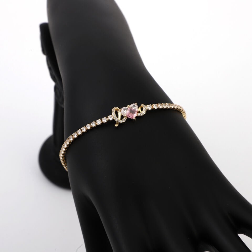 ZİRKON KALP DETAYLI BİLEKLİK