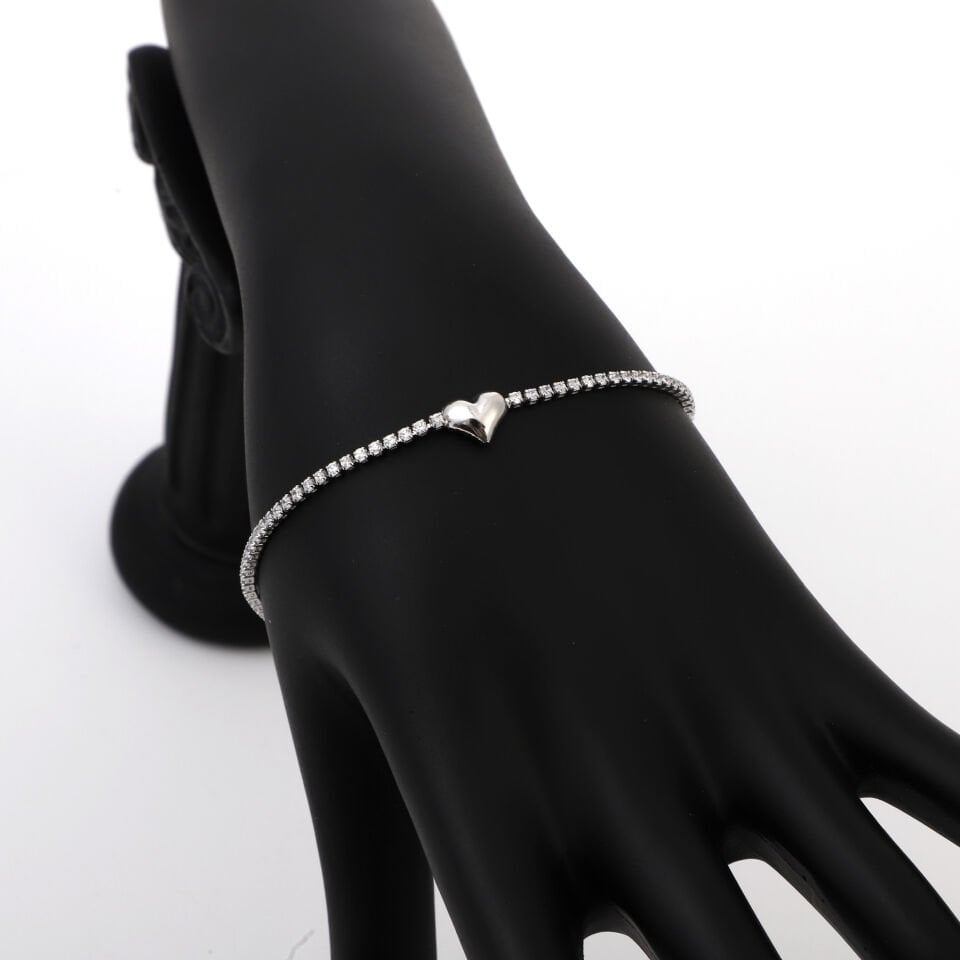 ZİRKON KALP VE TAŞ DETAYLI BİLEKLİK