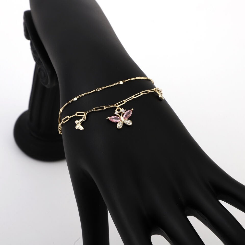 ZİRKON KELEBEK DETAYLI BİLEKLİK