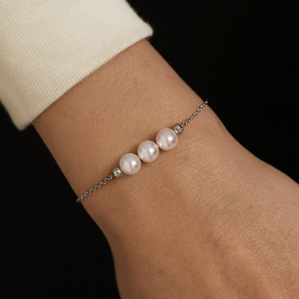 ÇELİK İNCİ DETAYLI BİLEKLİK