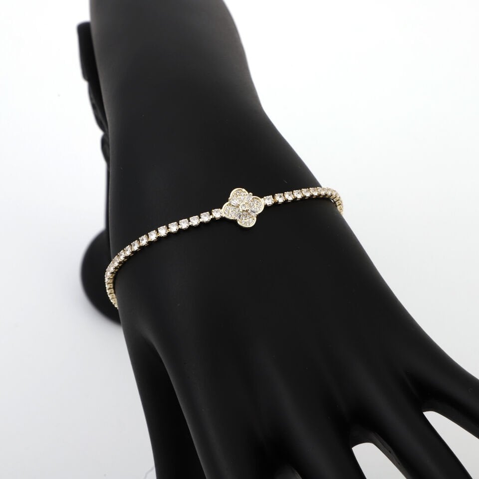 ZİRKON YONCA VE TAŞ DETAYLI BİLEKLİK