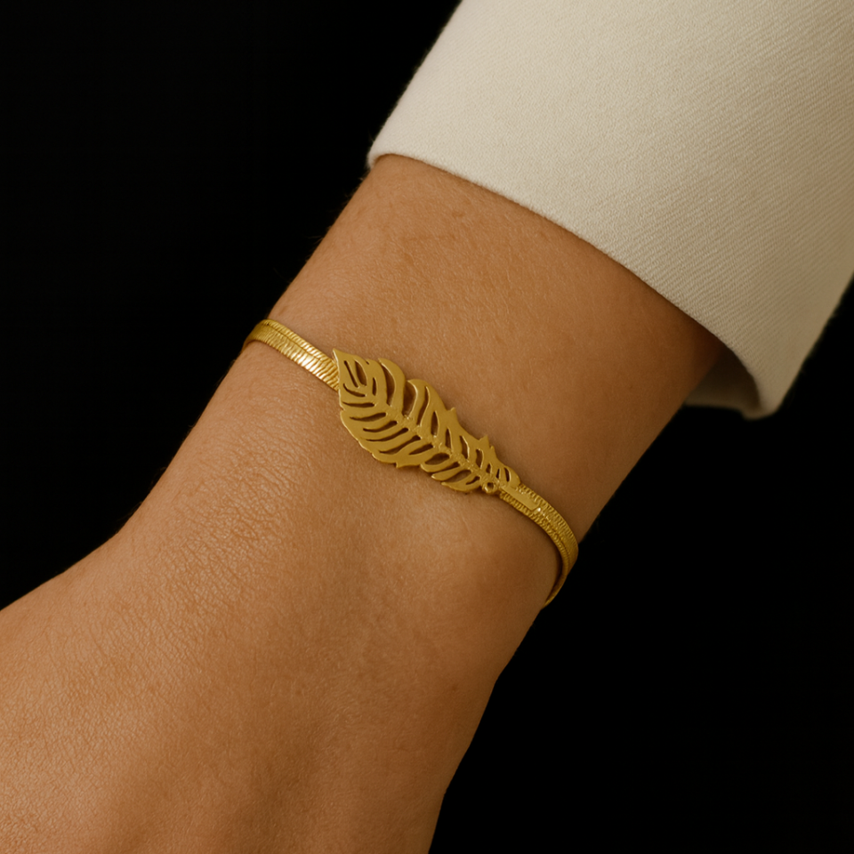 ÇELİK TÜY DESENLİ BİLEKLİK