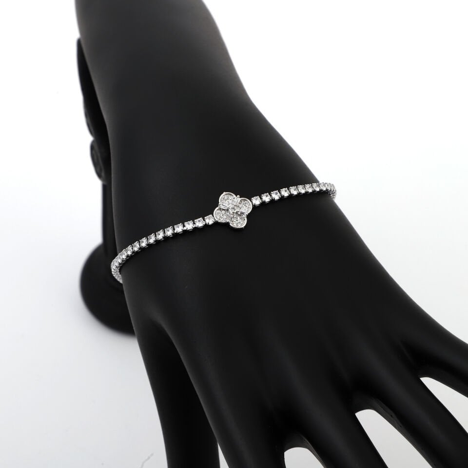 ZİRKON YONCA VE TAŞ DETAYLI BİLEKLİK