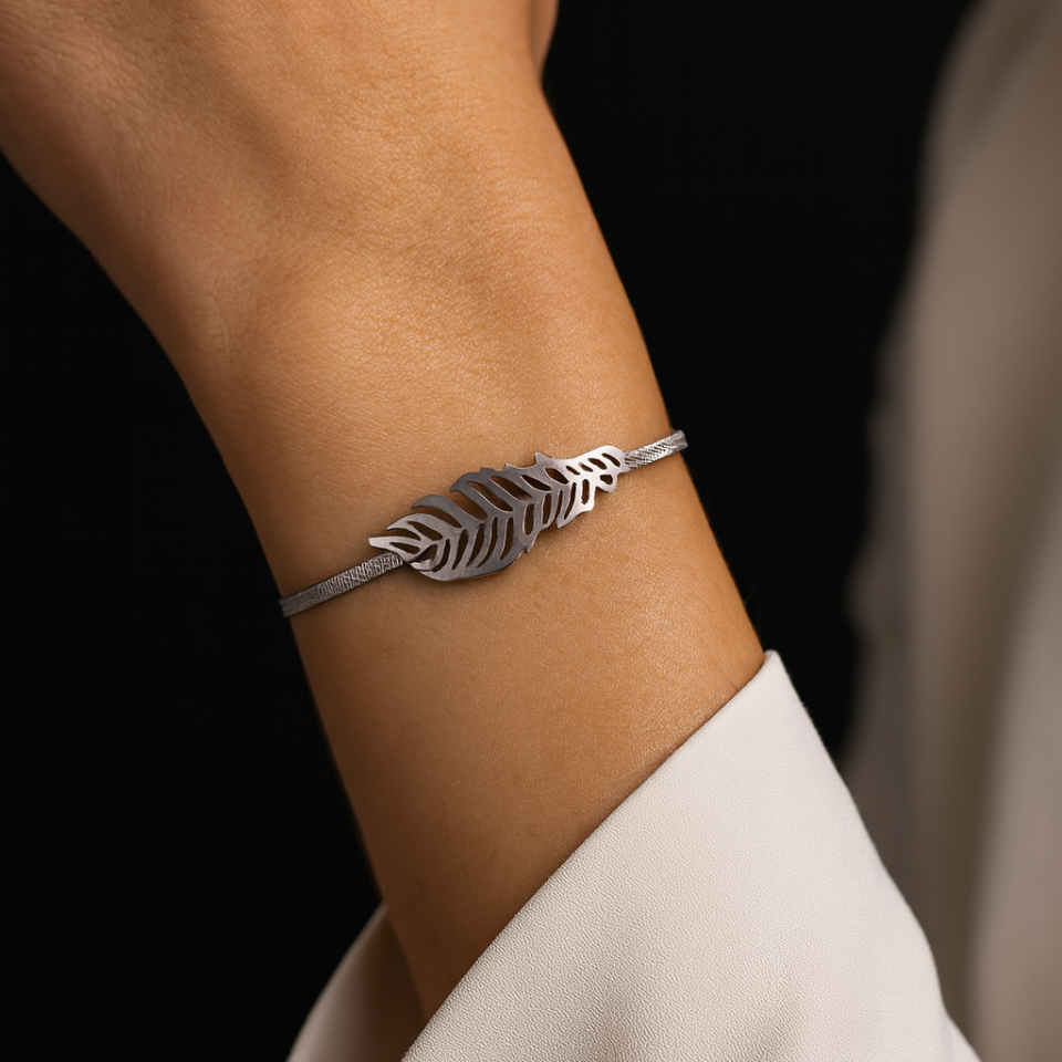 ÇELİK TÜY DESENLİ BİLEKLİK