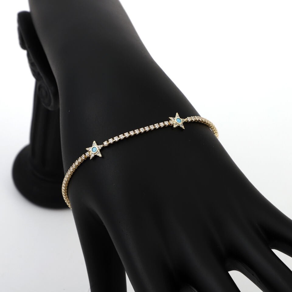ZİRKON YILDIZ VE TAŞ DETAYLI BİLEKLİK