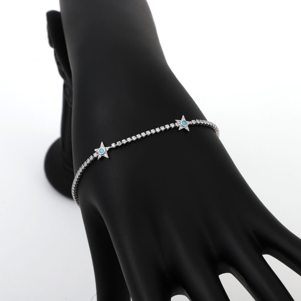 ZİRKON YILDIZ VE TAŞ DETAYLI BİLEKLİK