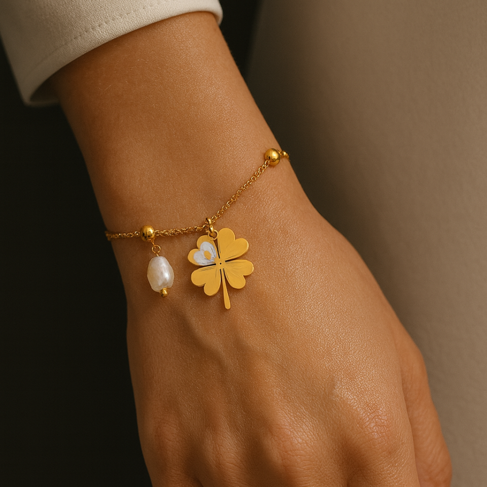 ÇELİK YONCA DESENLİ BİLEKLİK