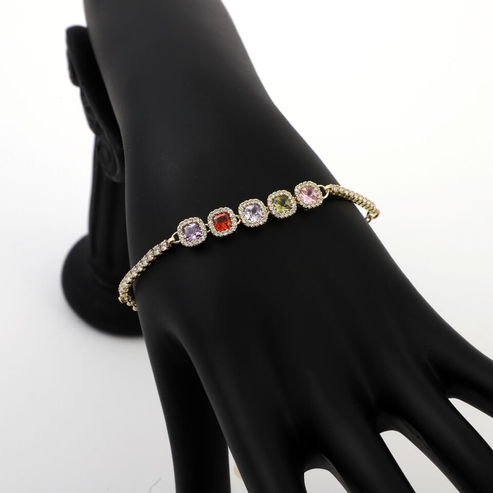 ZİRKON RENKLİ TAŞLI BİLEKLİK