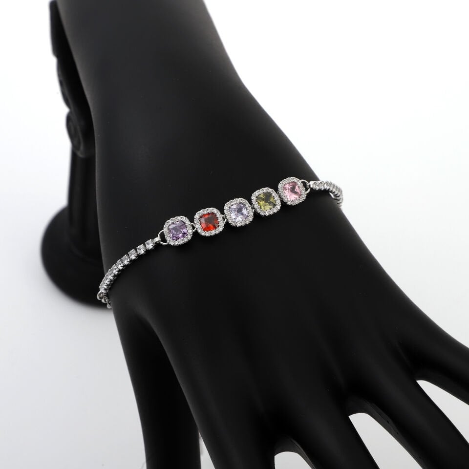 ZİRKON RENKLİ TAŞLI BİLEKLİK