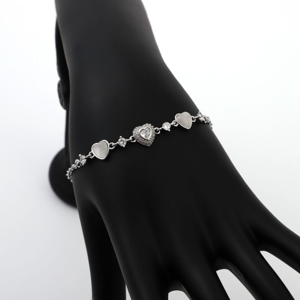 ZİRKON TAŞLI KALP BİLEKLİK