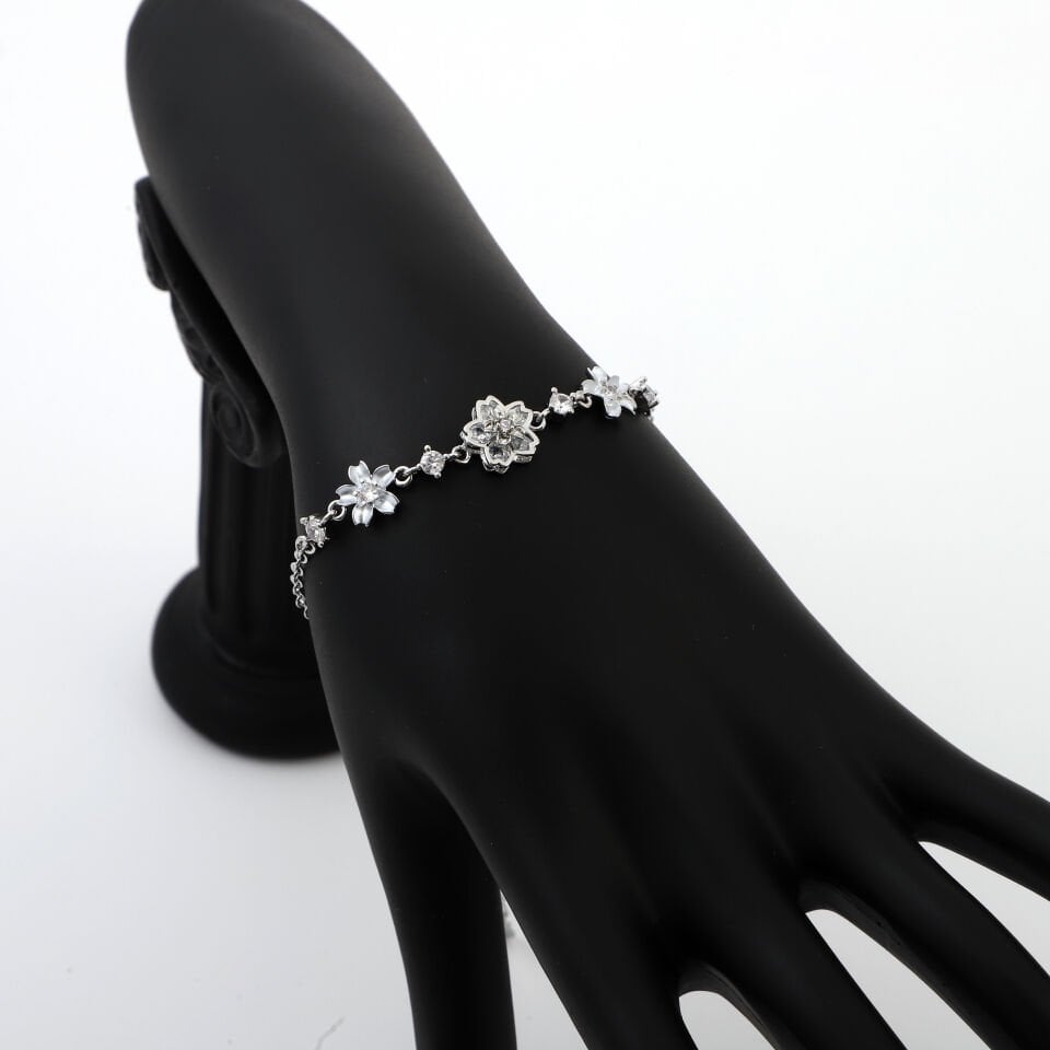 ZİRKON TAŞLI ÇİÇEK BİLEKLİK