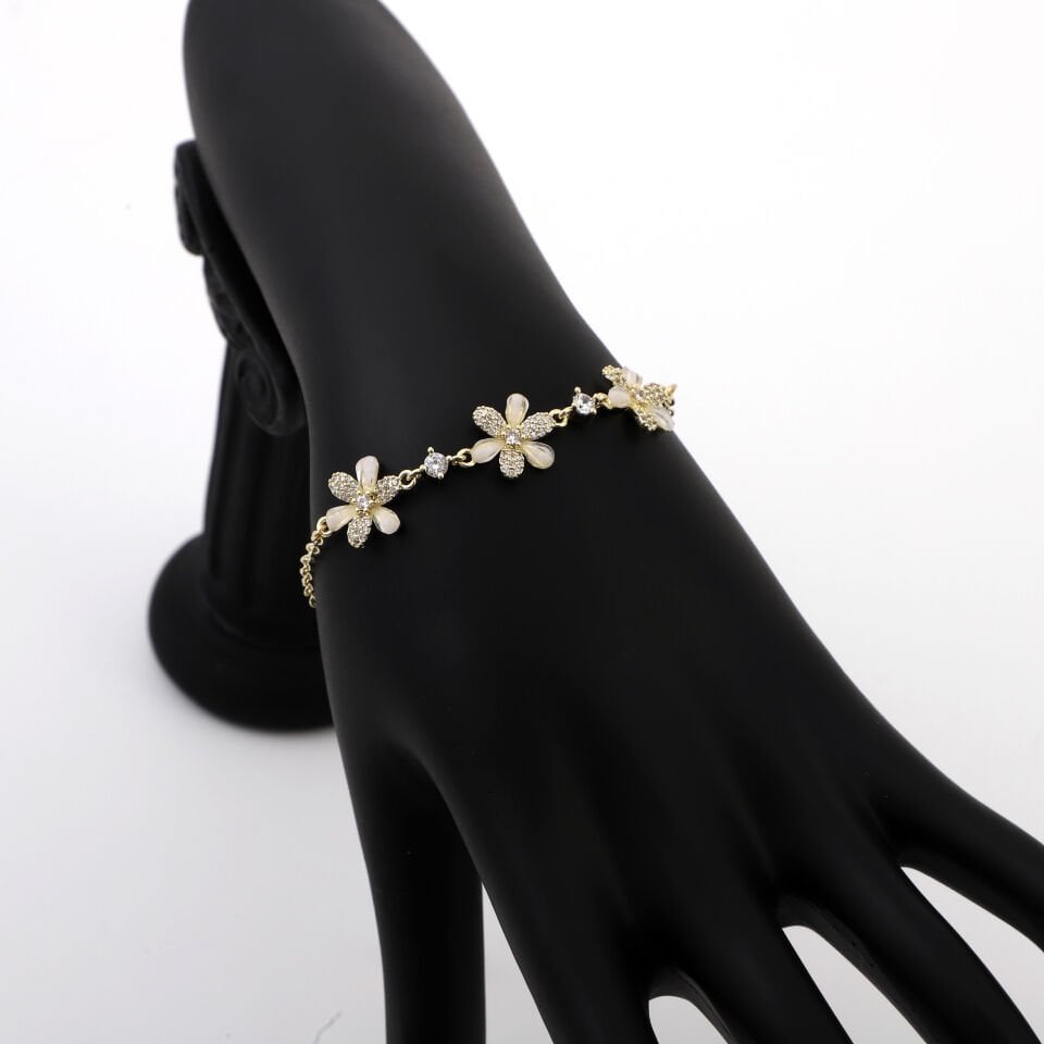 ZİRKON TAŞLI PAPATYA BİLEKLİK