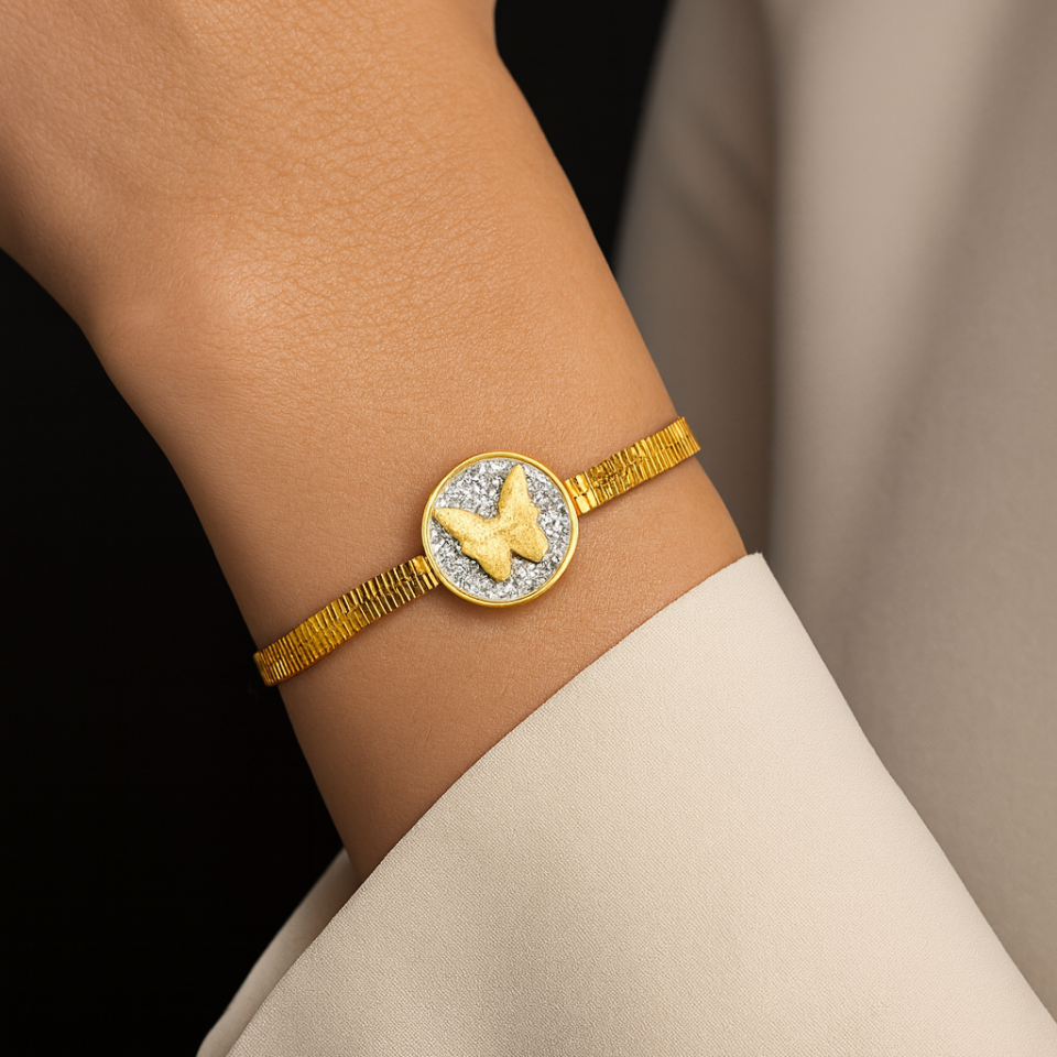 ÇELİK TAŞLI KELEBEK BİLEKLİK