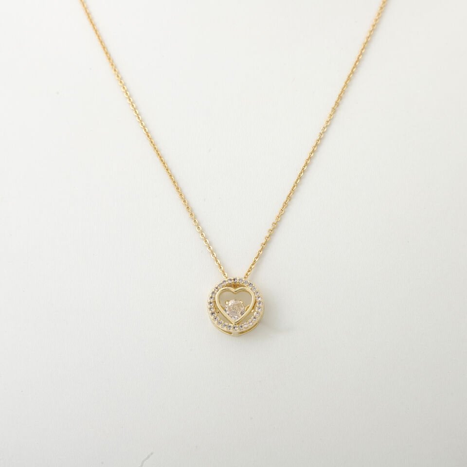 KALP DETAYLI ZİRKON KOLYE