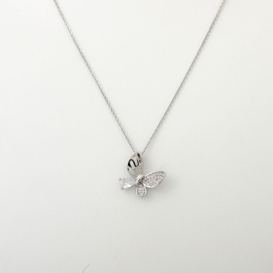 KELEBEK DETAYLI ZİRKON KOLYE