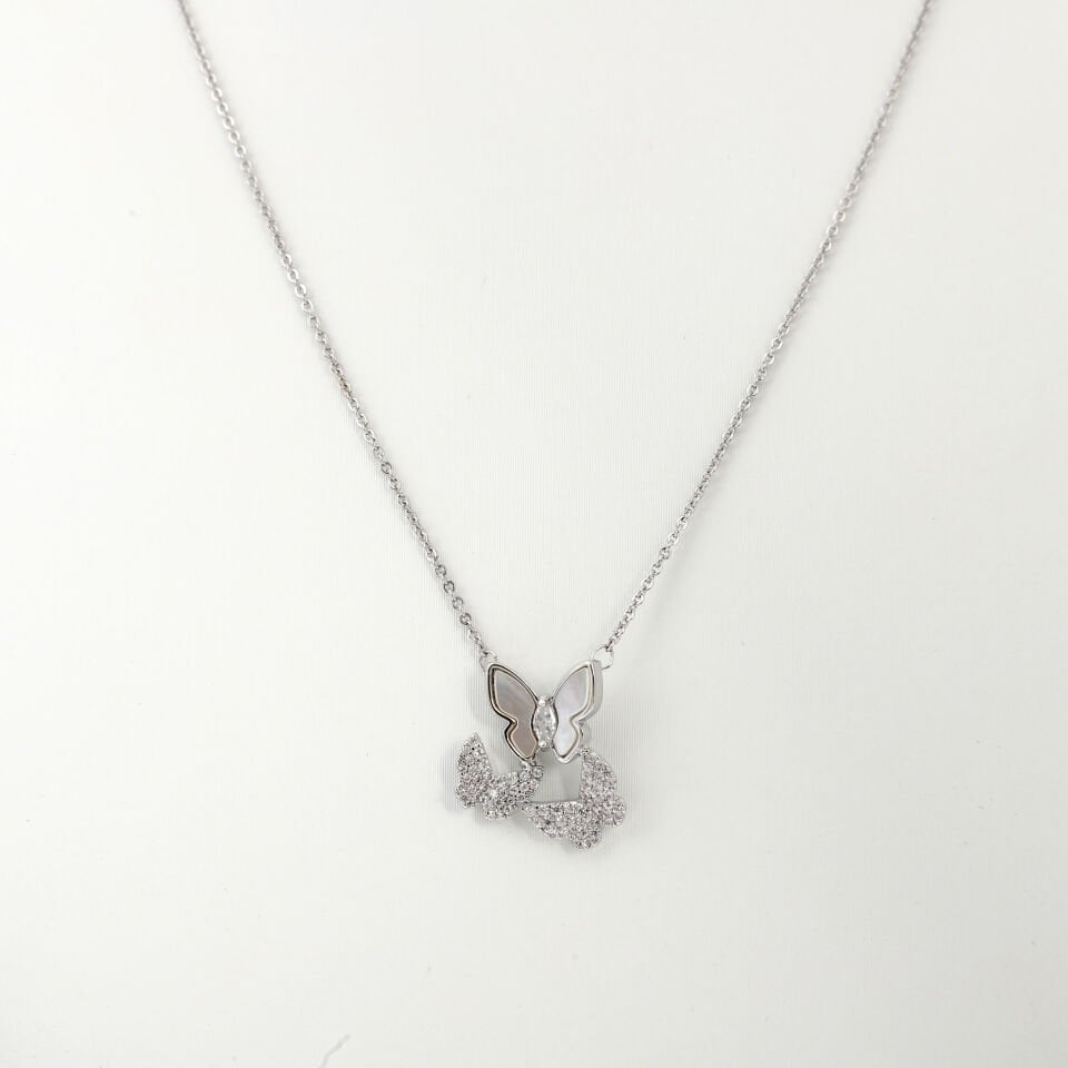 KELEBEK DETAYLI ZİRKON KOLYE