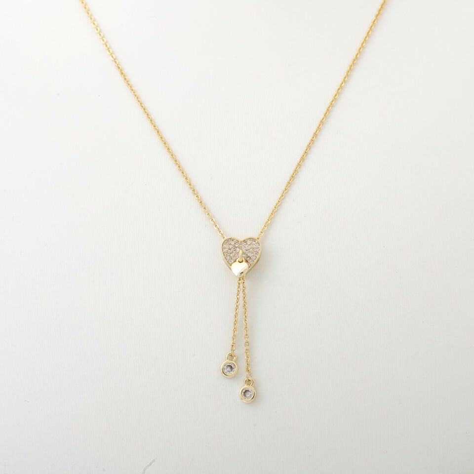 KALP DETAYLI ZİRKON KOLYE