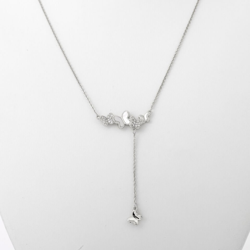 KELEBEK DETAYLI ZİRKON KOLYE