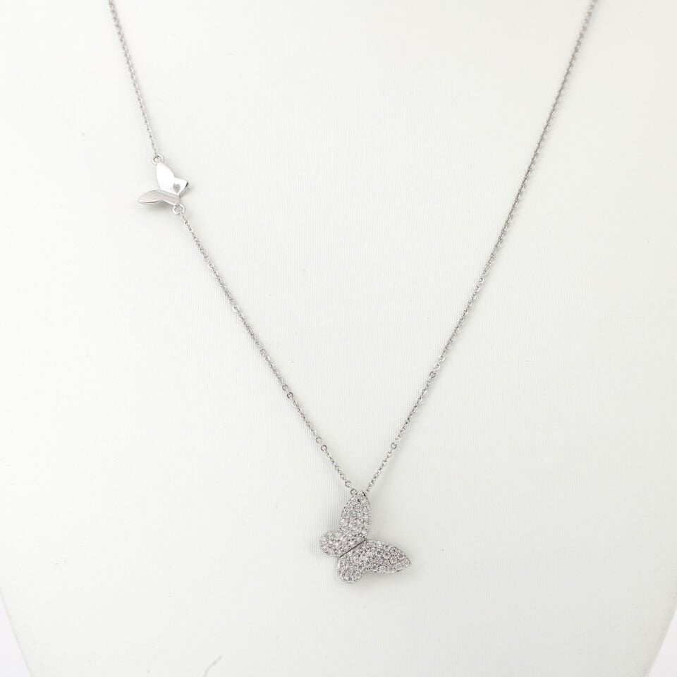 KELEBEK DETAYLI ZİRKON KOLYE