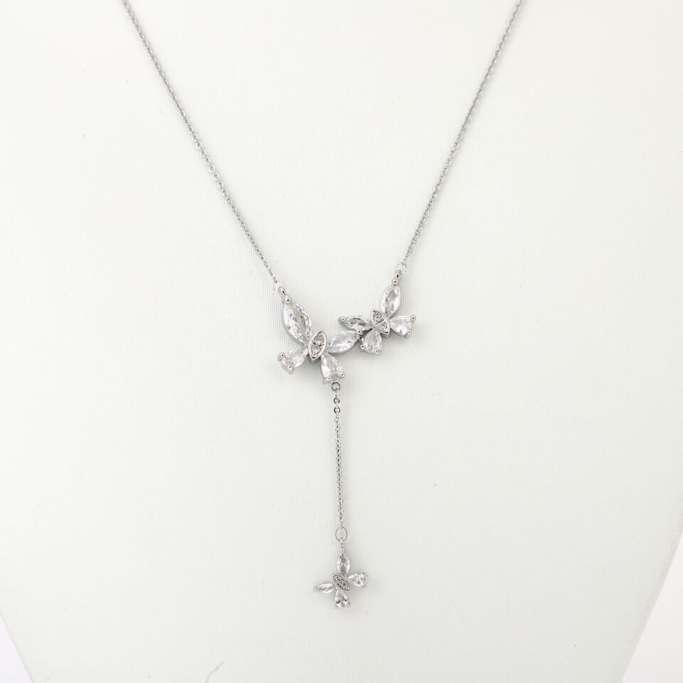 KELEBEK DETAYLI ZİRKON KOLYE