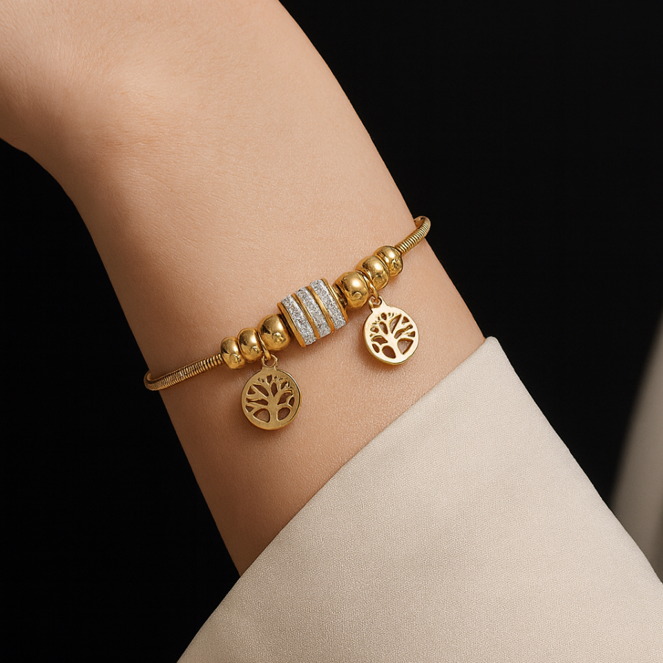 ÇELİK YAŞAM AĞACI BİLEKLİK