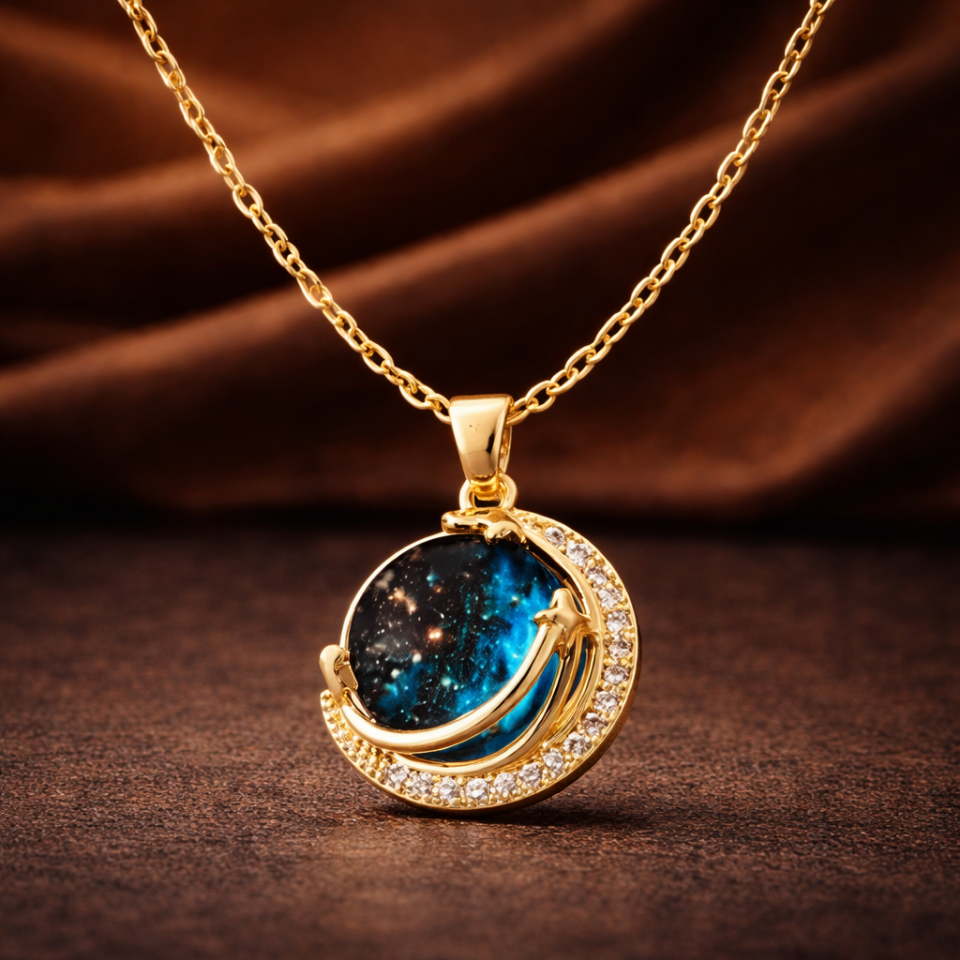 ÇELİK GEZEGEN KOLYE