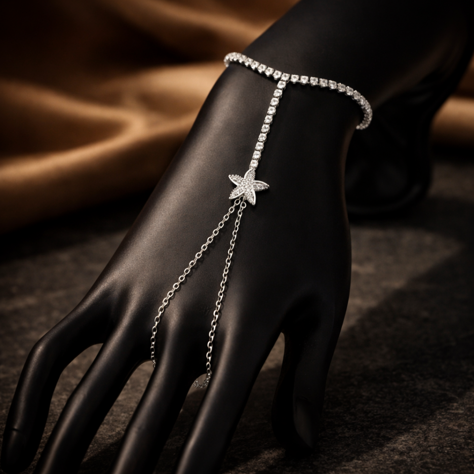 Zirkon Taşlı Yıldız Figürlü Su Yolu Şahmeran Bileklik