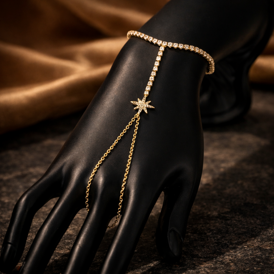 Zirkon Taşlı Kutup Yıldızı Figürlü Su Yolu Şahmeran Bileklik