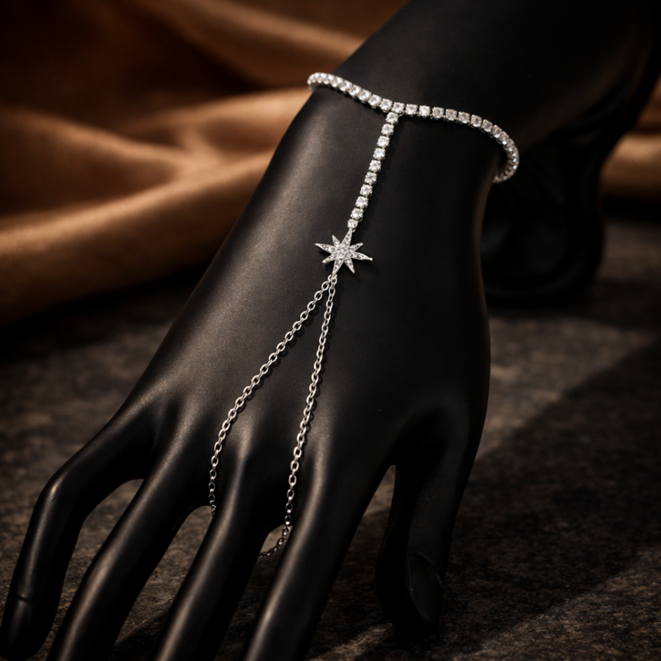 Zirkon Taşlı Kutup Yıldızı Figürlü Su Yolu Şahmeran Bileklik