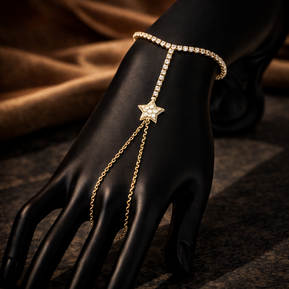 Zirkon Taşlı Yıldız Figürlü Su Yolu Şahmeran Bileklik